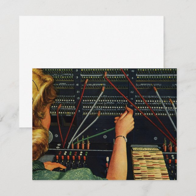 Convites Operadora de Central Telefônica, Negócios Antigos (Frente/Verso)