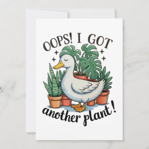 Convites Ops, Eu Tenho Outro Ganso de Planta Engraçado de J