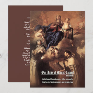 Convites Oração de Nossa Senhora do Monte Carmelo