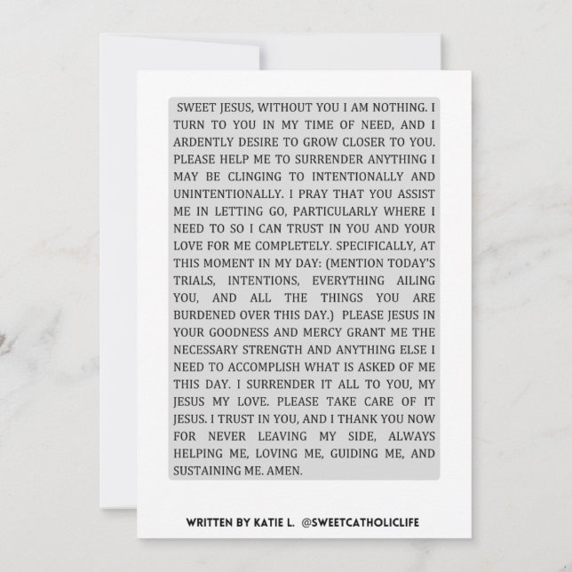 Convites Oração Diária da Renúncia (Verso)