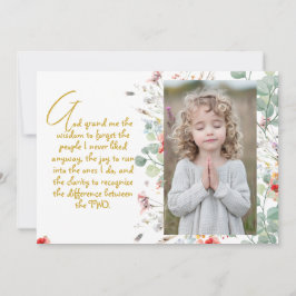 Convites Oração Personalizada da Sabedoria com Foto, Nome.