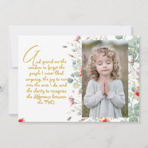 Convites Oração Personalizada da Sabedoria com Foto, Nome.