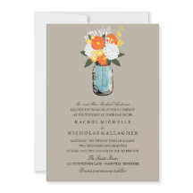 Oranage Yellow Citrus Bloom Mason Jar| Casamento