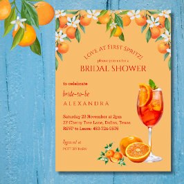 Convites Orange Aperol Love in First Spritz Chá de panela