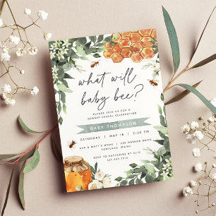 Convites Orange Blossom Honey Bee Gender Revement Party