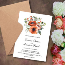 Orange Floral Wedding