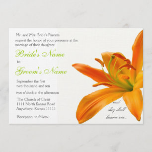 Convites Orange Lily Wedding