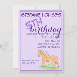 Convites Orange Palomino Birthday III (roxo)