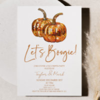 Orange Pumpkin Disco Ball Boogie Festa de Hallowee