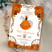 Orange Quinceanera Rustic Western Charra