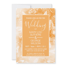 Orange Smokey Marble Butterflies Casamento