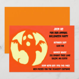 Convites Orange Spooky Halloween Festa Ghorest