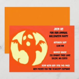Convites Orange Spooky Halloween Festa Ghorest