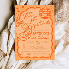Convites Orange Spritz aniversário de 30 anos Invent, Vamos