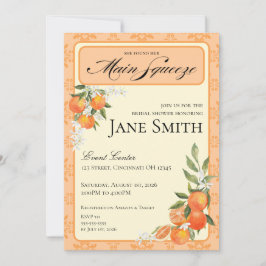 Convites Orange Themed Bridal Shower Invitation