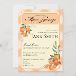 Convites Orange Themed Bridal Shower Invitation
