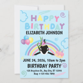 Convites Orca Birthday Invitation in Blue