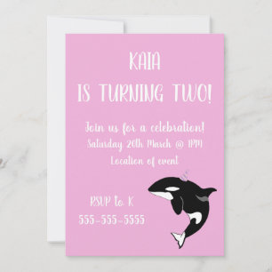 Convites Orca Killer Whale Birthday