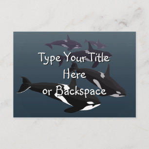 Convites Orca Whale Invitations Personalizado RSVP