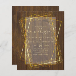 CONVITES ORÇAMENTAIS À BASE DE Glitter Dourado Geo