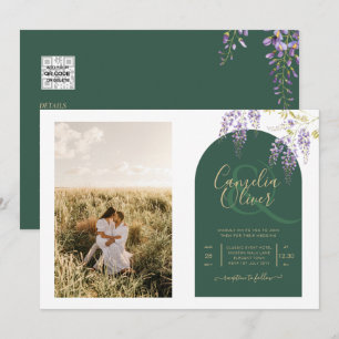 Convites Orçamento All-in1 FOTO Casamento Código QR Wisteri