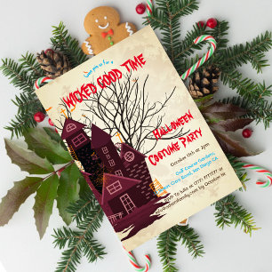 Convites Orçamento Assustador Festa de Fantasias em Casa As