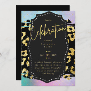 Convites Orçamento Bonito Girly Sweet16 Dourado Impressão A