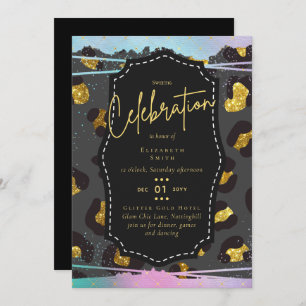 Convites Orçamento Bonito Girly Sweet16 Dourado Impressão A