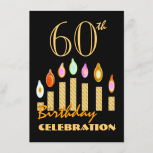 Convites Orçamento C07 para Velas Douradas de aniversário