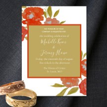 Orçamento Casamento Floral Boêmio Vermelho Laranja