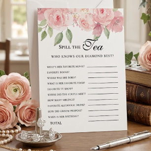 Convites Orçamento Chic Coral jogo de Chá de panela Floral