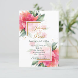 Convites Orçamento de casamento no adorável jardim de rosas