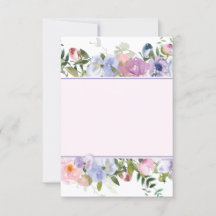 Orçamento em branco Casamento em aquarela roxa e a