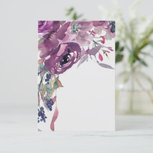 Convites Orçamento em branco Casamento floral de aquarela r