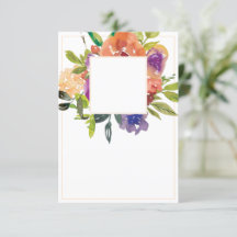 Orçamento em branco Casamento floral laranja e rox