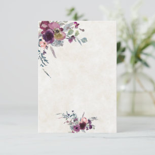 Convites Orçamento em branco casamentos florais rosa e Borg