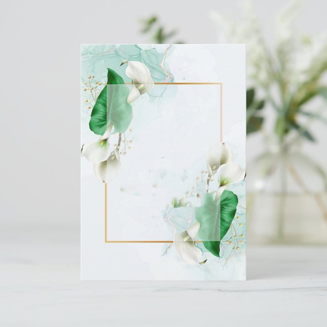 Convites Orçamento em branco Elegante casamento de copos-de (Em pé/Frente)