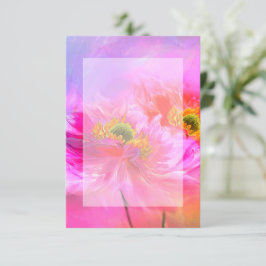 Convites Orçamento em branco Fantasia floral rosa casamento