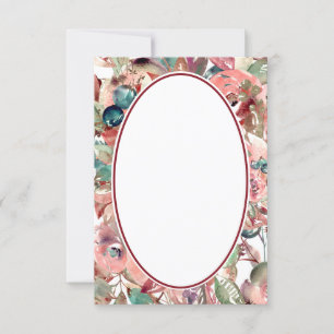 Convites Orçamento em branco floral aquarela laranja casame