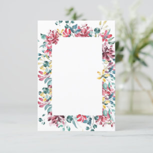 Convites Orçamento em branco Floral brilhante casamento 