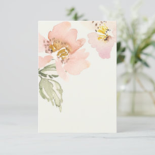 Convites Orçamento em branco  floral de casamento com aquar