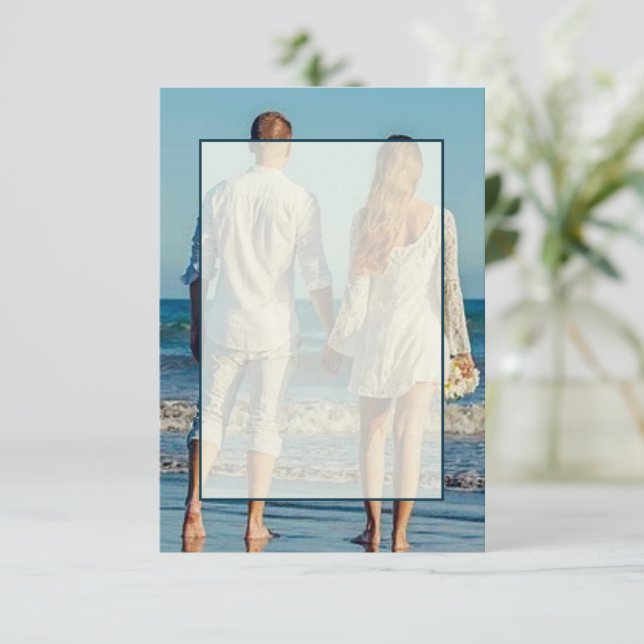 Convites Orçamento em branco Foto casamento  (Em pé/Frente)