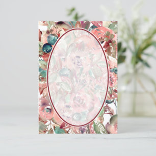 Convites Orçamento em branco Fundo de casamento floral lara