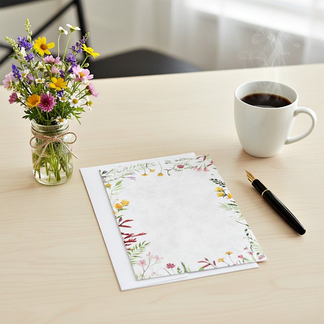 Convites Orçamento em branco Jardim casamento floral  (Criador carregado)