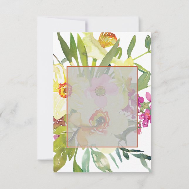 Convites Orçamento em branco narcisos elegantes casamento  (Frente)