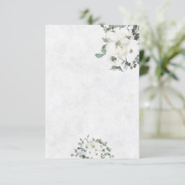 Convites Orçamento em branco para casamento floral em aquar