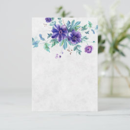 Convites Orçamento em branco Roxo floral casamento aquarela