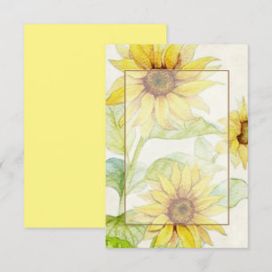 Convites Orçamento em branco Sunflowers casamento 