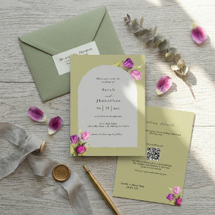 Convites Orçamento Floral Elegante Tulipe Casamento Tudo Em