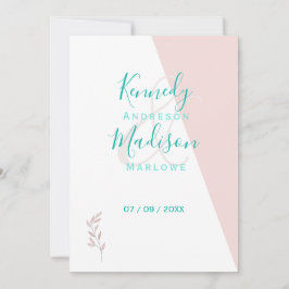 Convites Orçamento Notável de Coral Geométrico